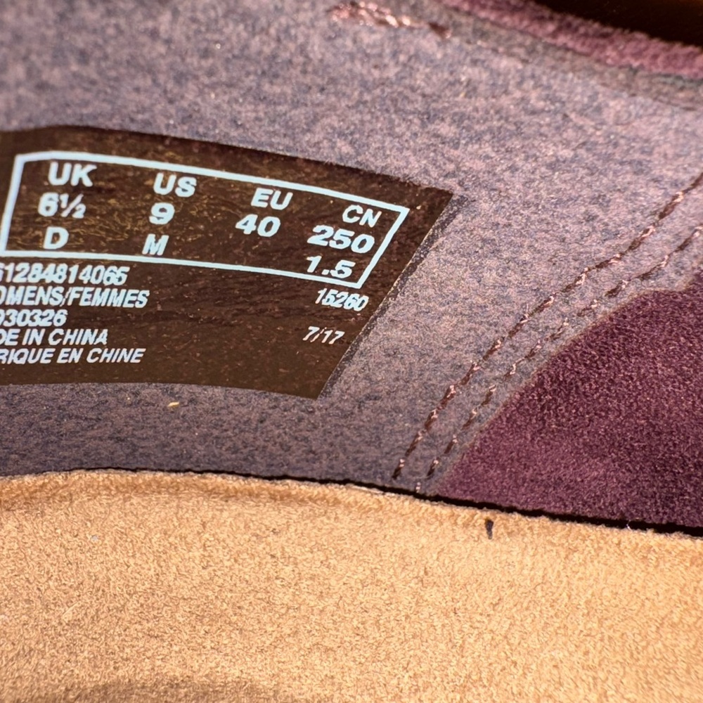 Clarks Artisan Plum Suede Loafers - Picture 4 of 5